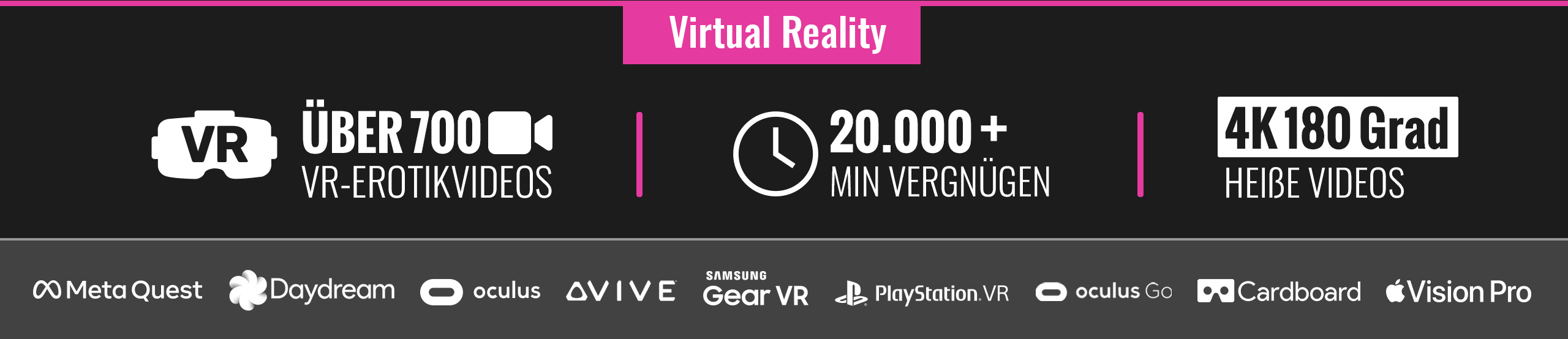 Über 700 VR Erotik Videos